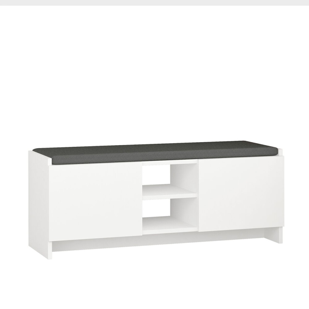 Shoe bench Alexandra House Living White Grey 110 x 43 x 37 cm 2 doors