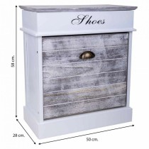 Shoe Rack Alexandra House Living White 28 x 58 x 50 cm 1 drawer