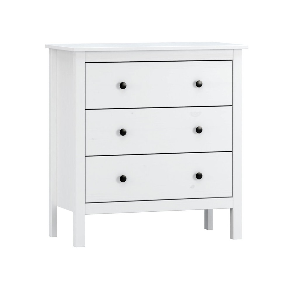 Chest of drawers Alexandra House Living White 76 x 81 x 39 cm 3 drawers