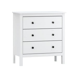 Commode Alexandra House Living Blanc 76 x 81 x 39 cm 3 tiroirs