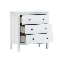 Commode Alexandra House Living Blanc 76 x 81 x 39 cm 3 tiroirs