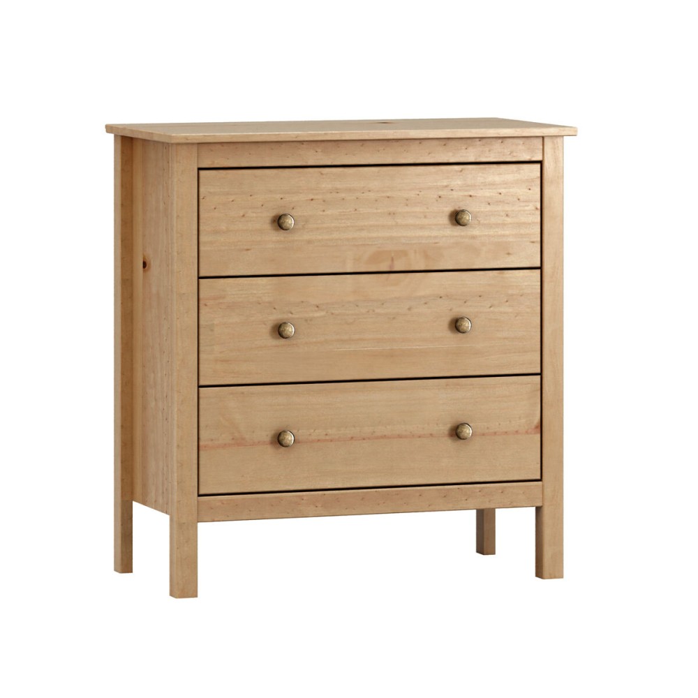 Commode Alexandra House Living Chêne 76 x 81 x 39 cm 3 tiroirs