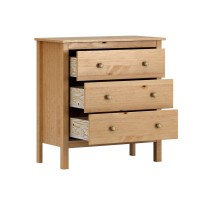 Chest of drawers Alexandra House Living Oak 76 x 81 x 39 cm 3 drawers