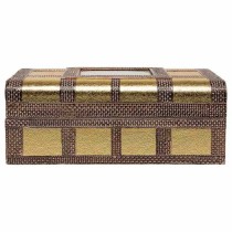 Jewelry box Alexandra House Living Golden Aluminium MDF Wood 20 x 7 x 27 cm