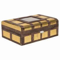 Jewelry box Alexandra House Living Golden Aluminium MDF Wood 20 x 7 x 27 cm