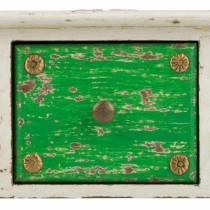 Boîte à bijoux Alexandra House Living Blanc Vert Laiton Bois MDF 15 x 10 x 36 cm 3 tiroirs