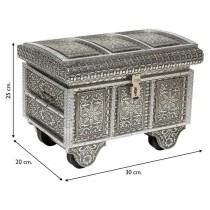 Jewelry box Alexandra House Living Silver Aluminium MDF Wood 20 x 25 x 30 cm