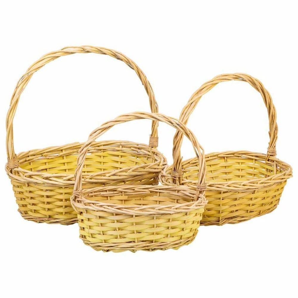 Basket set Alexandra House Living wicker Willow wood Natural 3 Pieces