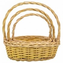 Basket set Alexandra House Living wicker Willow wood Natural 3 Pieces