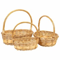 Set de basket Alexandra House Living osier Bois de saule Naturel 3 Pièces