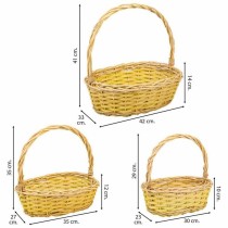 Basket set Alexandra House Living wicker Willow wood Natural 3 Pieces