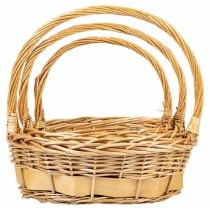 Basket set Alexandra House Living wicker Willow wood Natural 3 Pieces