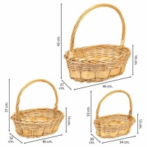 Basket set Alexandra House Living wicker Willow wood Natural 3 Pieces