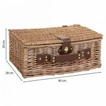 Picnic Basket Alexandra House Living Grey Natural wicker