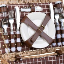 Picnic Basket Alexandra House Living Grey Natural wicker