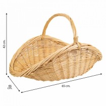 Log basket Alexandra House Living wicker Willow wood 46 x 42 x 65 cm