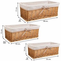 Set of Baskets Alexandra House Living Natural wicker Willow wood 3 Pieces