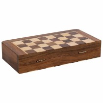 Jeu d'Échecs Alexandra House Living Marron Bois d'acacia 25 x 4 x 25 cm Magnétique