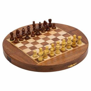 Chess Alexandra House Living Brown Acacia 23 x 1 x 23 cm Magnetic