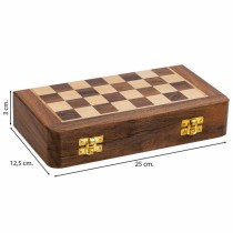 Jeu d'Échecs Alexandra House Living Marron Bois d'acacia 25 x 4 x 25 cm Magnétique