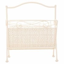 Magazine rack Alexandra House Living White Ironwork 36 x 33 x 38 cm