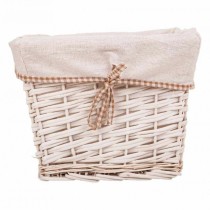 Lot de paniers Alexandra House Living Blanc osier Bois de saule 41 x 63 x 55 cm 30 x 22 x 24 cm 3 Pièces