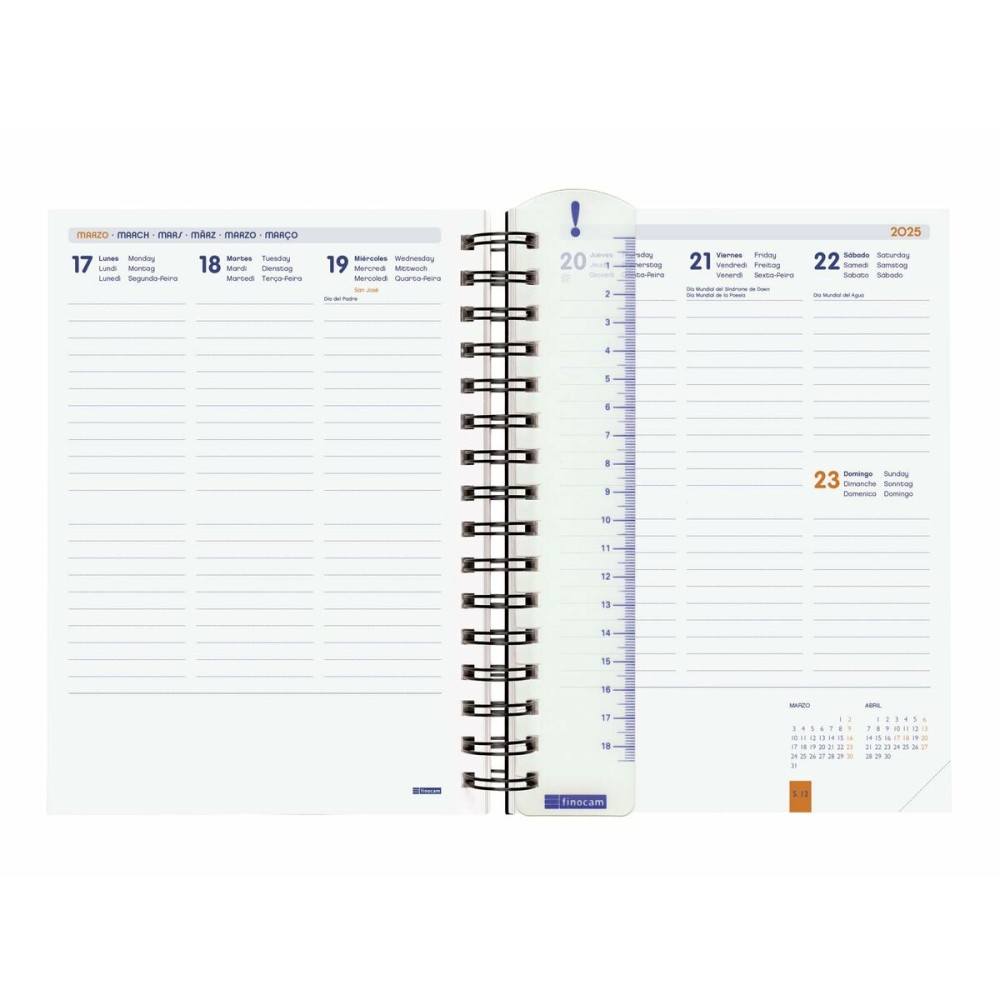 Agenda Finocam Pixel Multicouleur quarto 15,5 x 21,5 cm 2024-2025