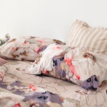 Nordic cover HappyFriday White Peonies Multicolour 140 x 200 cm