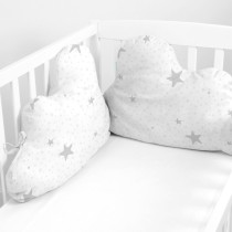 Cot protector HappyFriday Basic Kids Little star  Grey 60 x 40 cm