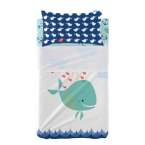 Bettwäsche-Set HappyFriday Moshi Moshi Whale Bunt Babybettchen 2 Stücke