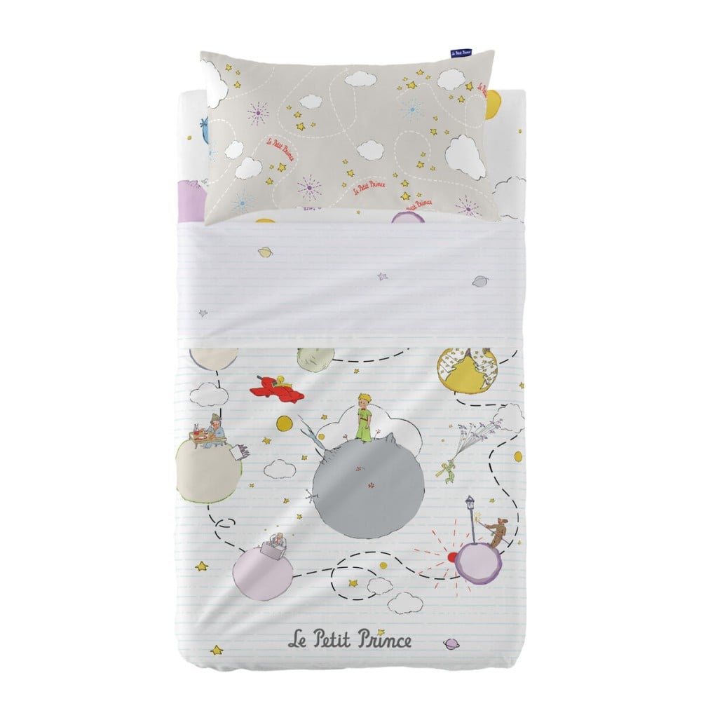 Bettwäsche-Set HappyFriday Le Petit prince Voyageur  Bunt Babybettchen 2 Stücke