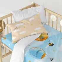 Parure de couette HappyFriday Le Petit Prince Montgolfiere Multicouleur Lit de bébé 2 Pièces