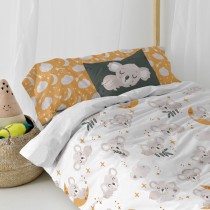 Duvet cover set HappyFriday Moshi Moshi Baby Koala Multicolour Single 2 Pieces