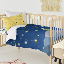 Parure de couette HappyFriday Le Petit Prince La Nuit Multicouleur Lit de bébé 2 Pièces