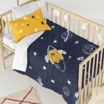 Duvet cover set HappyFriday Mr Fox Starspace  Multicolour Baby Crib 2 Pieces