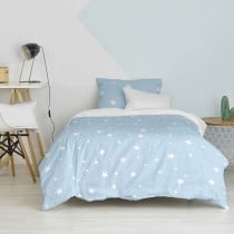 Duvet cover set HappyFriday Basic Kids Blue Single 2 Pieces