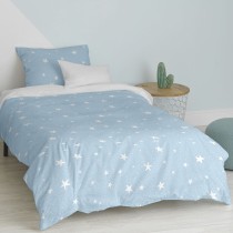 Duvet cover set HappyFriday Basic Kids Blue Single 2 Pieces