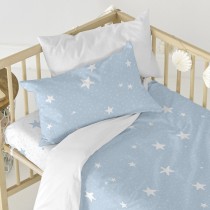 Bettbezug-Set HappyFriday Basic Kids Blau Babybettchen 2 Stücke