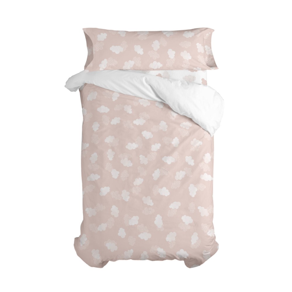 Parure de couette HappyFriday Basic Kids Rose Lit 1 persone 2 Pièces