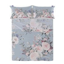 Drap HappyFriday Soft bouquet Multicouleur 160 x 270 cm