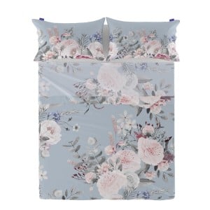 Drap HappyFriday Soft bouquet Multicouleur 160 x 270 cm