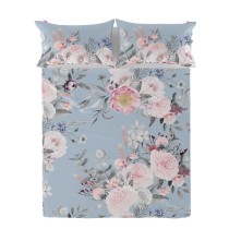 Drap HappyFriday Soft bouquet Multicouleur 160 x 270 cm