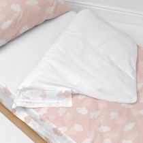 Quilt Cover without Filling HappyFriday Basic Kids Clouds Pink 105 x 200 cm