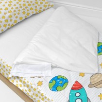 Quilt Cover without Filling HappyFriday Mr Fox Space rocket Multicolour 105 x 200 cm