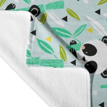 Bath towel HappyFriday Moshi Moshi Panda Garden Blue Multicolour 70 x 150 cm