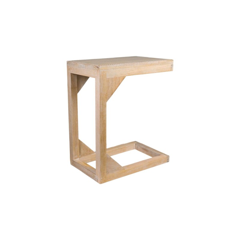 Table d'appoint Romimex Blanc Bois de manguier Bois MDF 43 x 53 x 29 cm