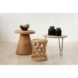 Side table Romimex Natural Rattan 35 x 40 x 35 cm