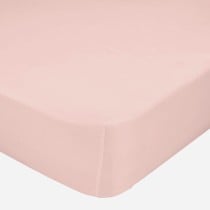 Fitted bottom sheet HappyFriday BASIC Light Pink 200 x 200 x 32 cm