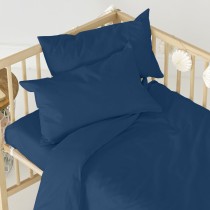 Fitted sheet HappyFriday BASIC KIDS Navy Blue 70 x 140 x 14 cm