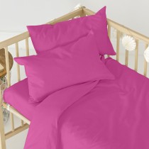 Fitted sheet HappyFriday BASIC KIDS Fuchsia 70 x 140 x 14 cm